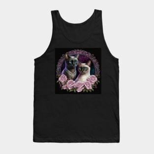 Gothic Royal Burmese Cat Family Tank Top